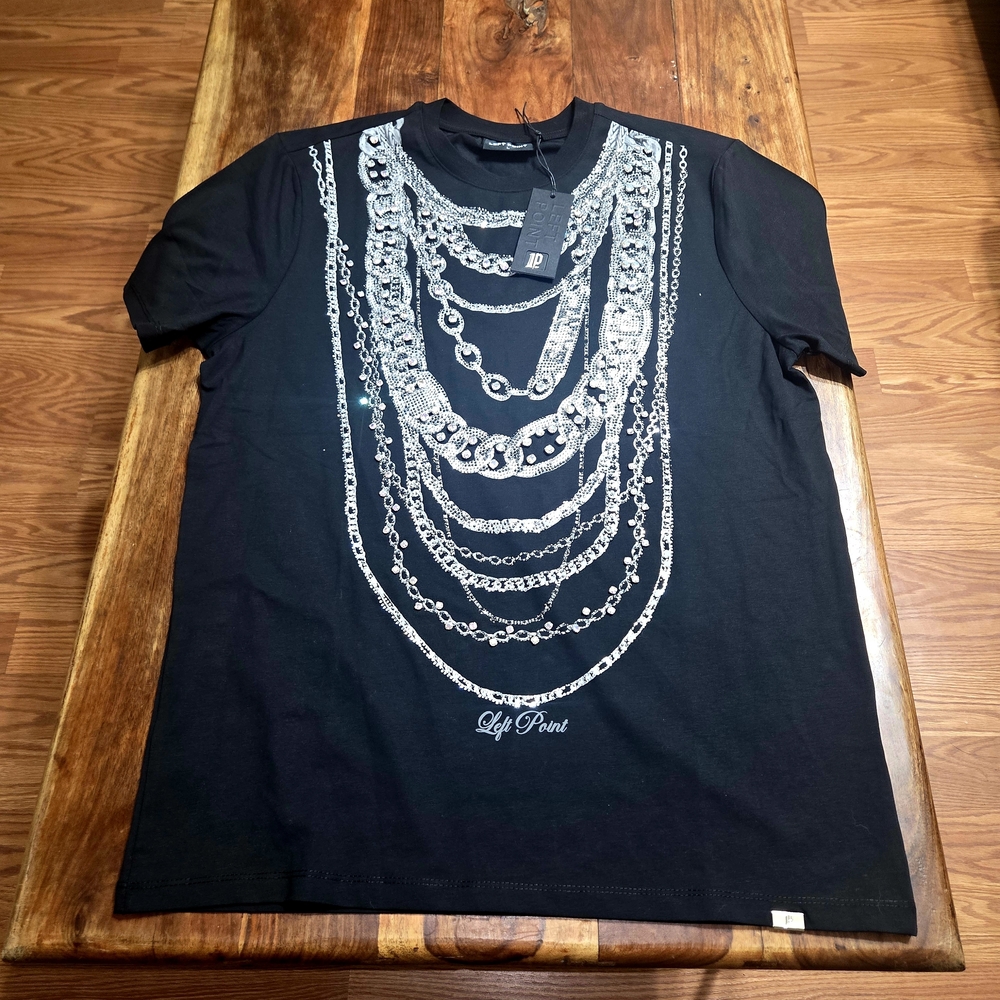 Left Point Men's Black Chain T-Shirt